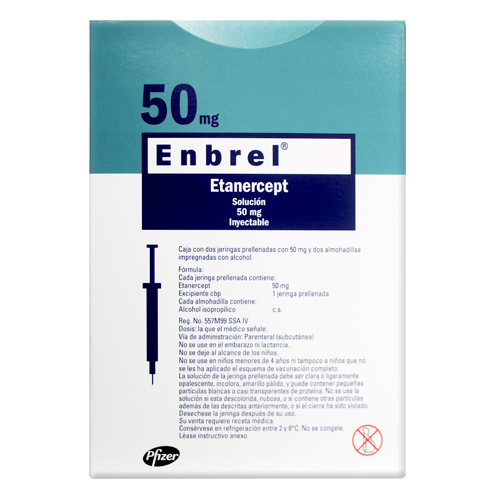 ENBREL 50 mg/ml 2 jeringas C/1 ml