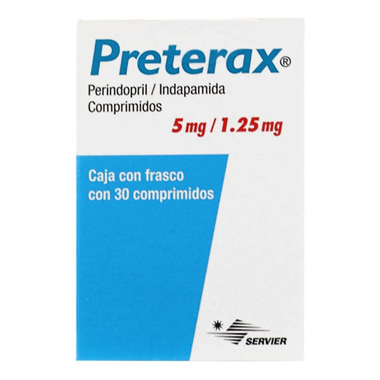 Preterax 5mg/1.25mg, 30 Comprimidos.