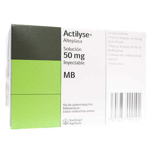 ACTILYSE 50MG FAM 50ML CAJ C/2