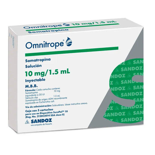 OMNITROPE SUREPAL 10 mg/1.5 ml CRT C/5