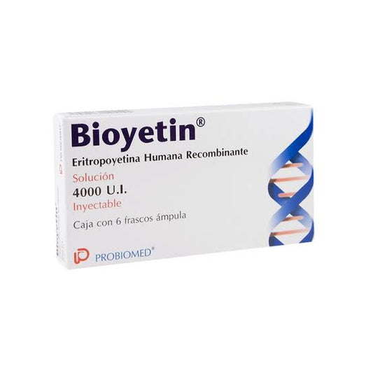 BIOYETIN 4000 ui/ 0.3ml caja 6 frascos ámpula