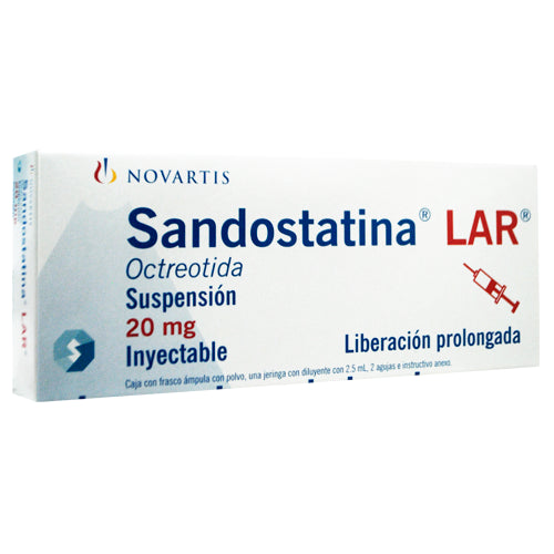 SANDOSTATINA LAR 20MG FAM CAJ C/1